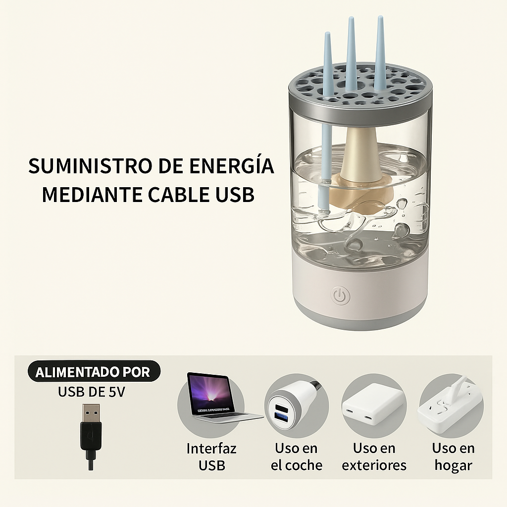 MÁQUINA LIMPIADORA DE BROCHAS DE MAQUILLAJE